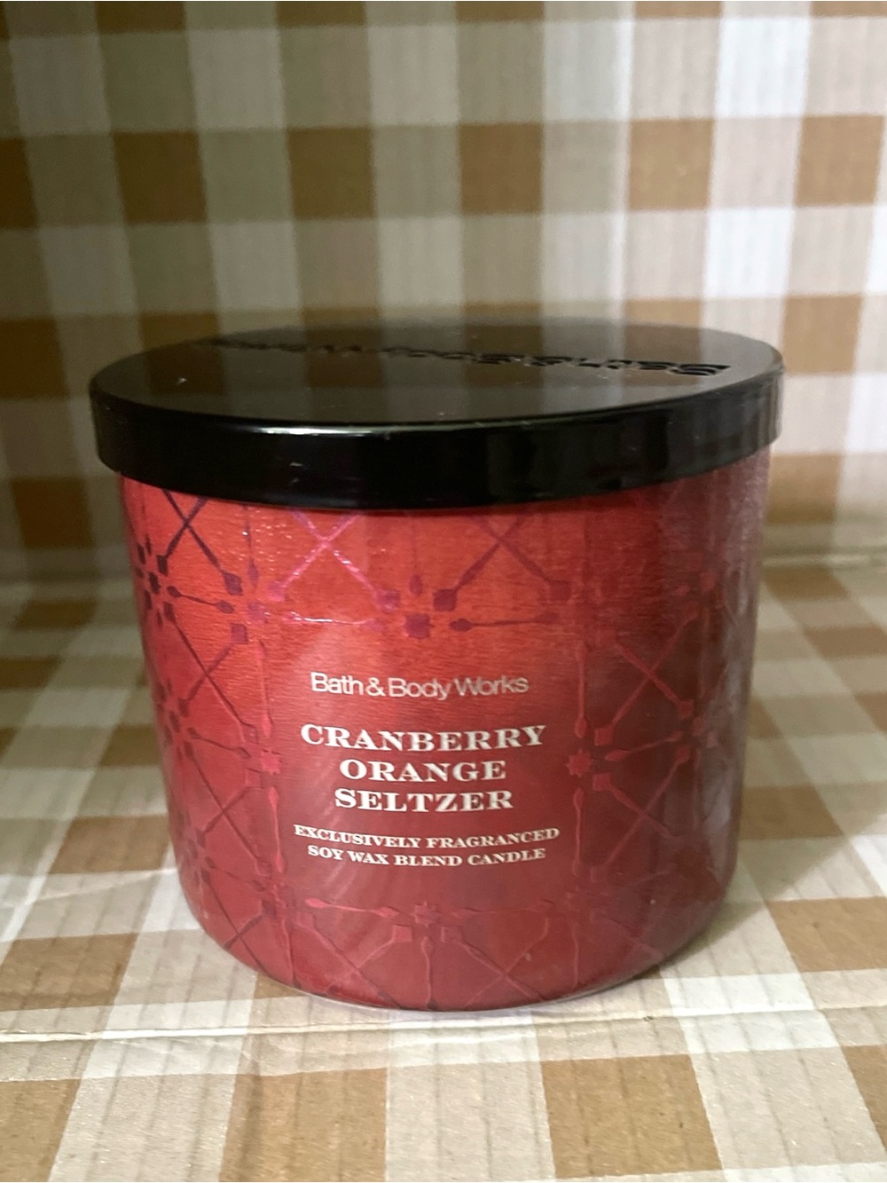 BATH & BODY WORKS CRANBERRY ORANGE SELTZER 3 WICK CANDLE